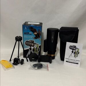 AYRAVIIO A01 12x60 HD High Powered Monocular with Smartphone Holder
